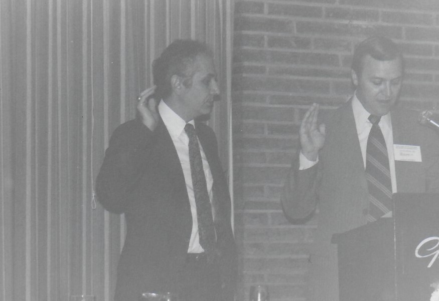 Bernard Mehl being installed