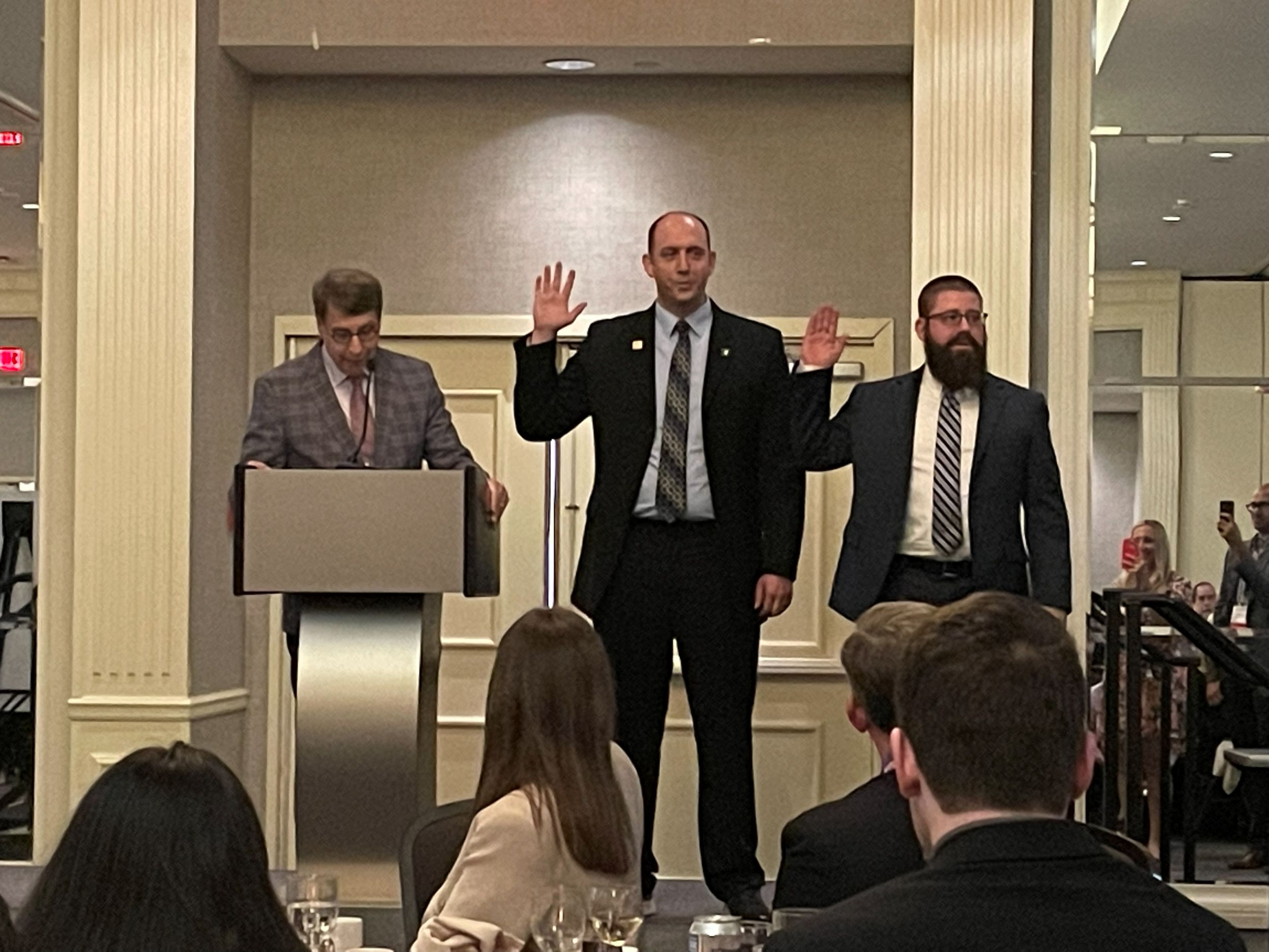 Paul Abramovitz installing board officers