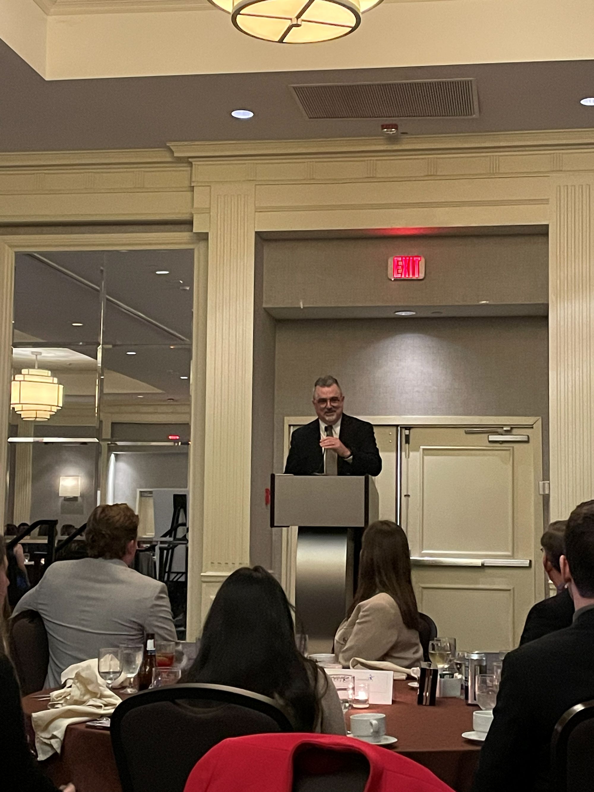 Thomas Lombardi Accepts Mehl Award