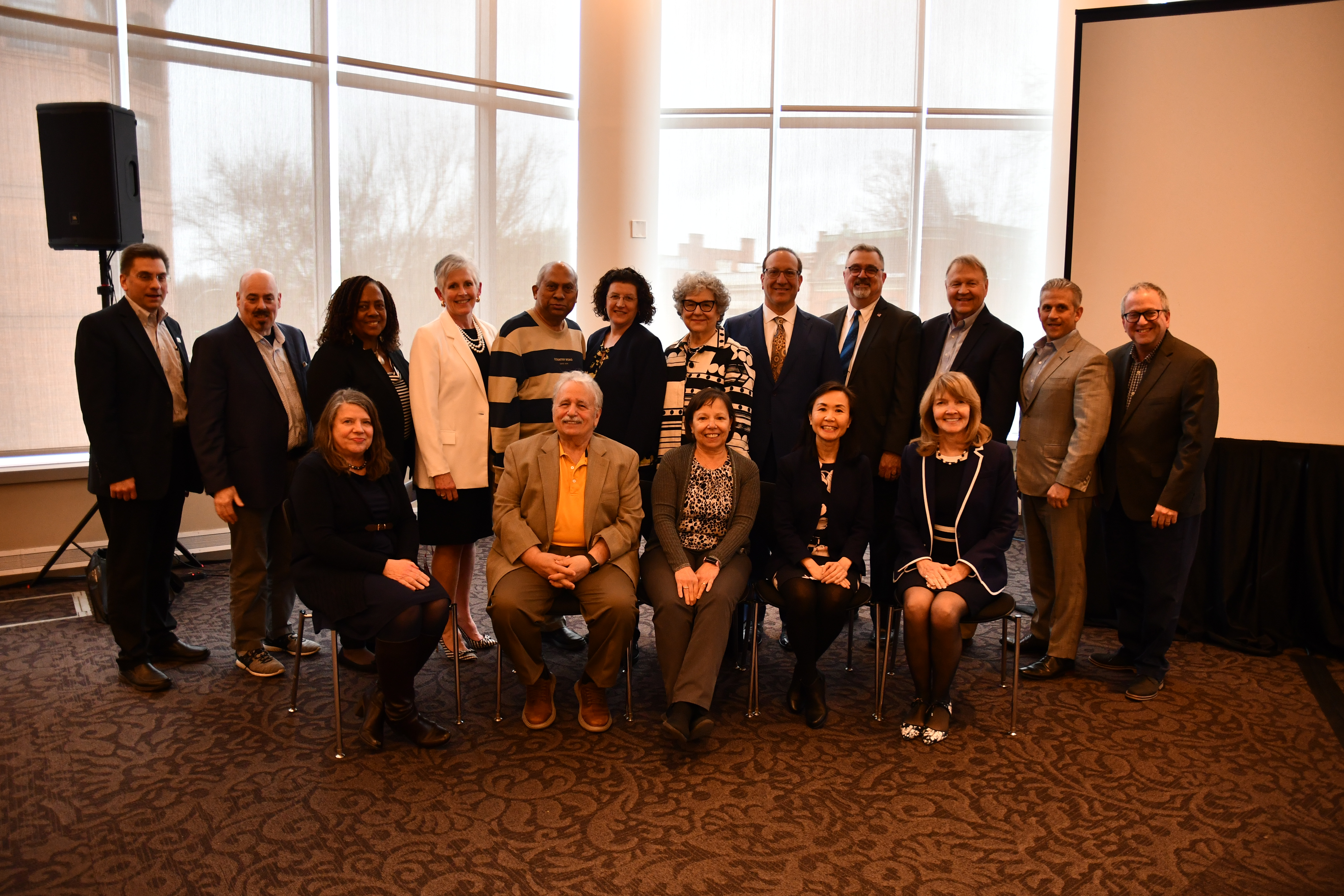 Past presidents pose together