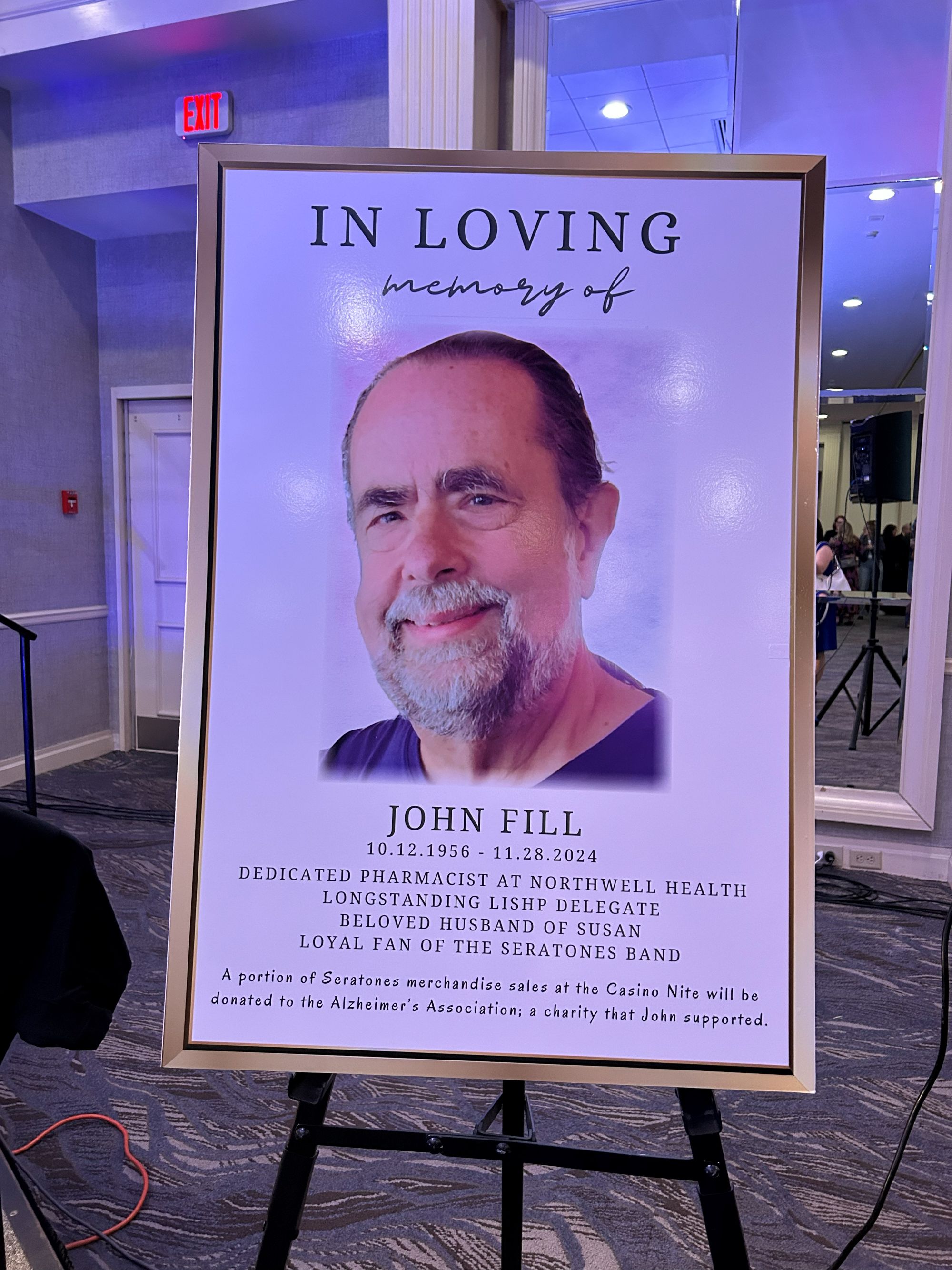 A memorial posted for John Fill