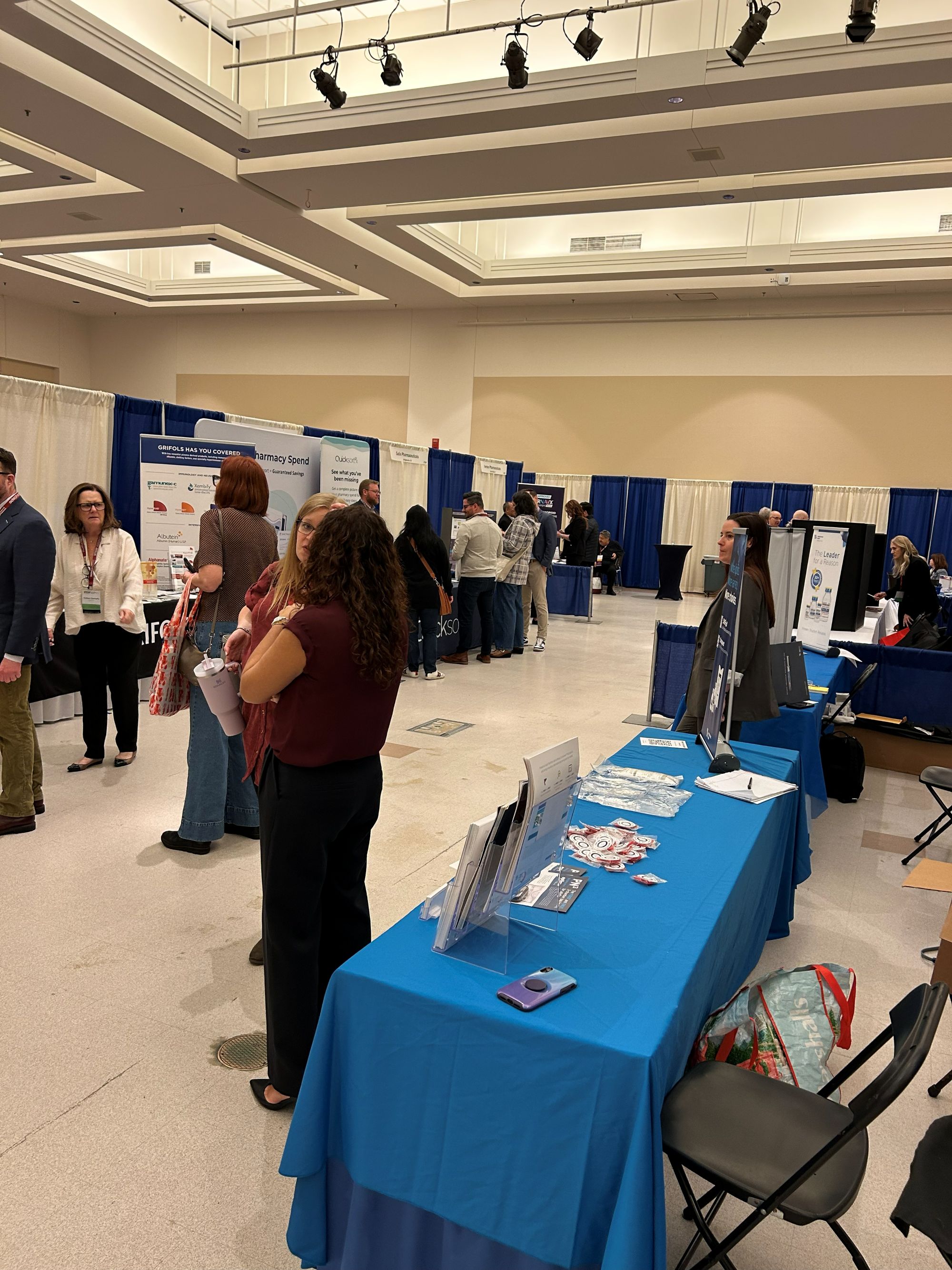 Conference Goers at the Exhibit Hall