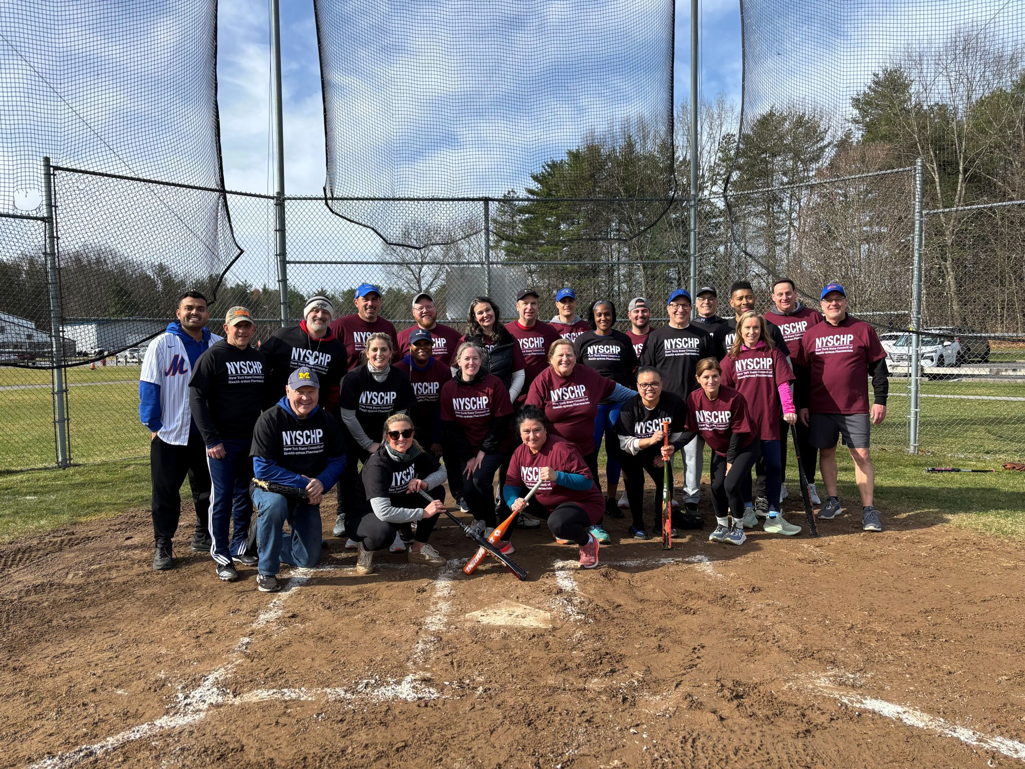 NYSCHP Softball Teams pose together before the game